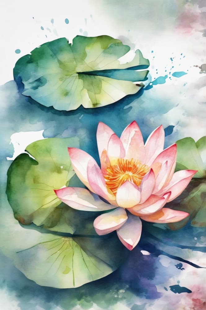Pink Water Lily by Anda Bieza — canvas wall art