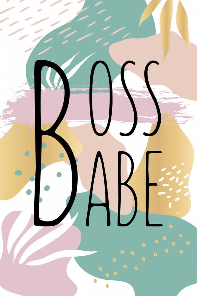 Chic Abstract Boss Babe by Martina — canvas wall art