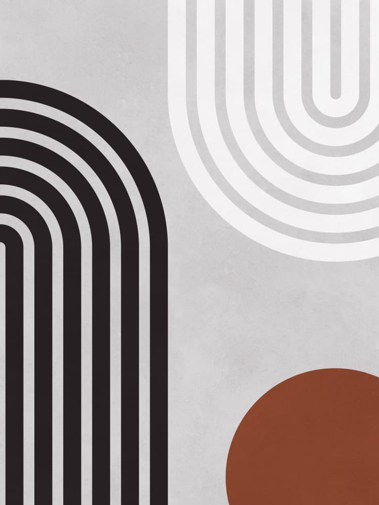 Minimalist Arches Terracotta by Vitor Costa — canvas wall art