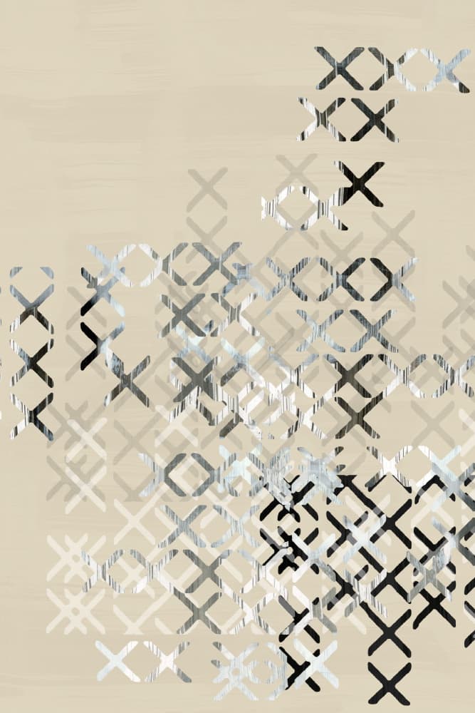 Geometric XOXO Grid by cartissi — canvas wall art