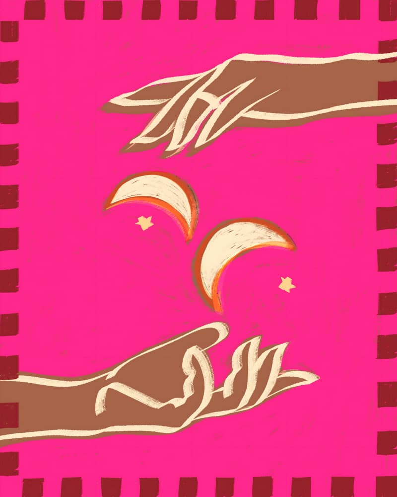 Celestial Hands Golden Moons