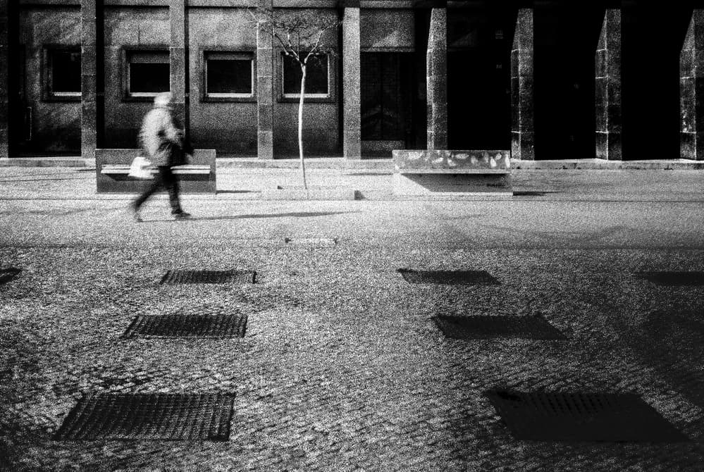 Blurred City Walk by Paulo Abrantes — canvas wall art