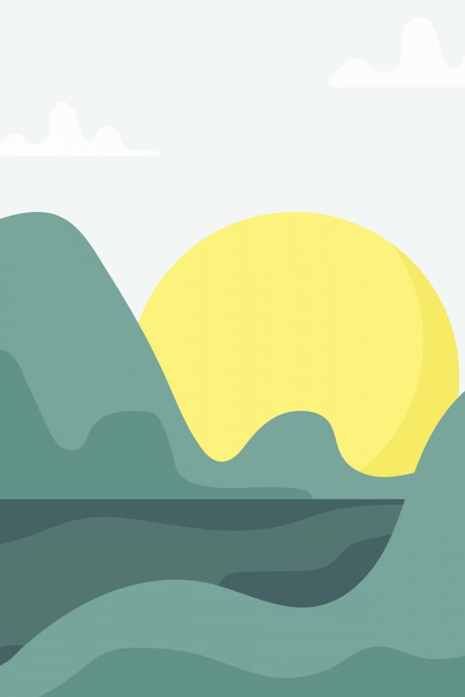 Calm Mountain Lake Sun by jay stanley — canvas wall art