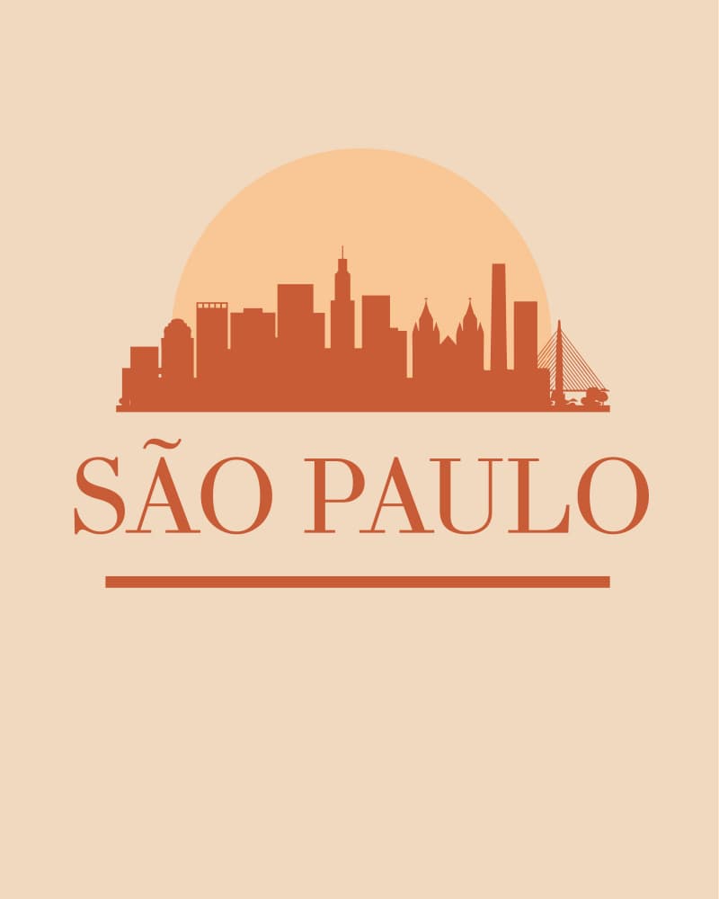 São Paulo Sunset Silhouette by Emiliano Deificus — canvas wall art