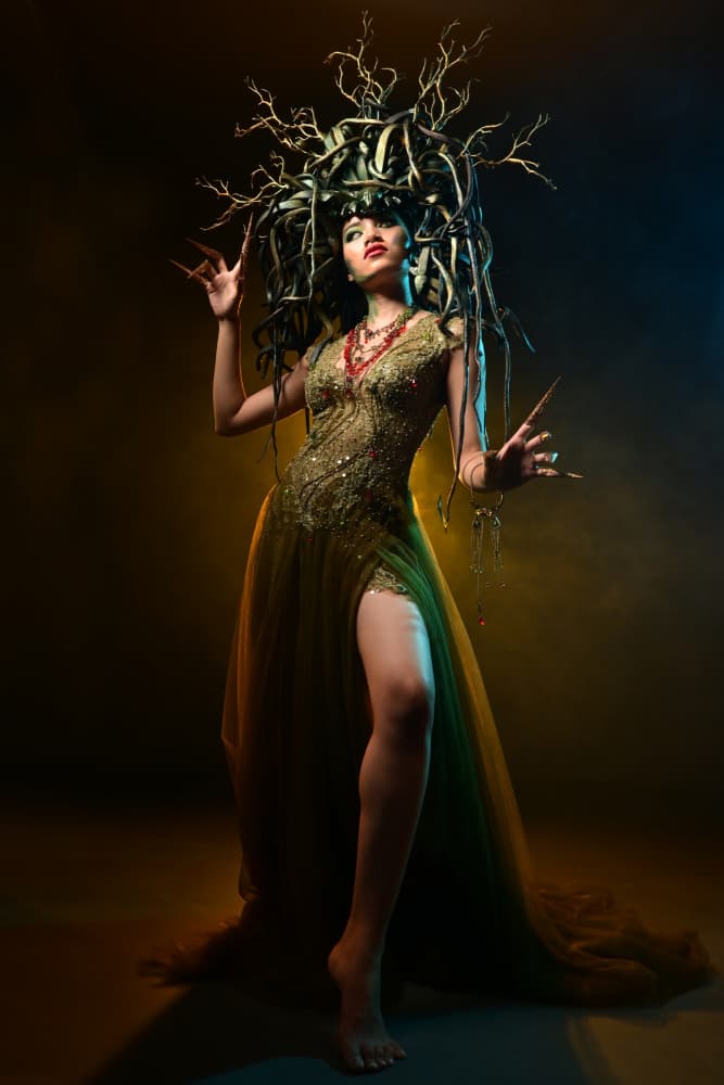 Fantasy Woman with Headdress by Rawisyah Aditya — canvas wall art