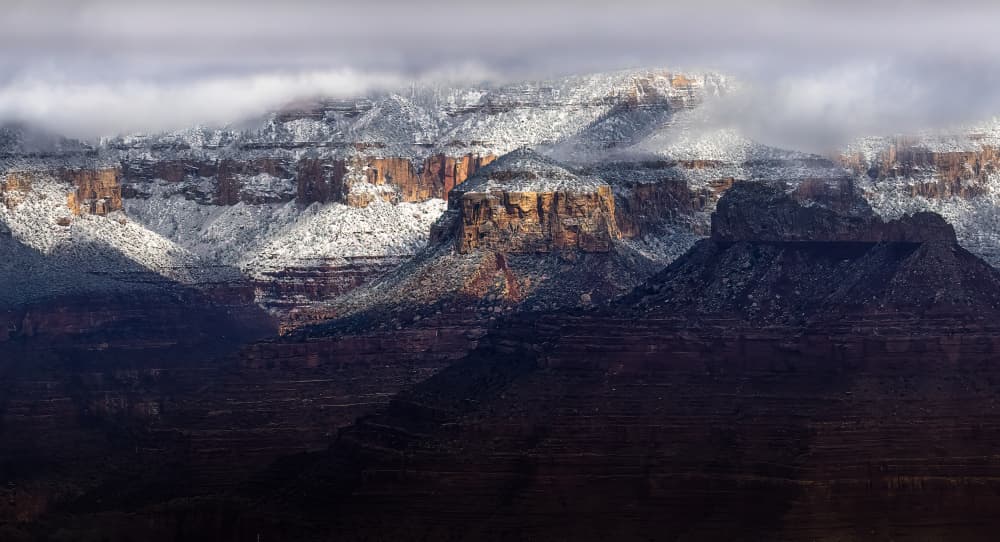 Snowy Canyon Majesty by Kenneth-Wei Zeng — canvas wall art