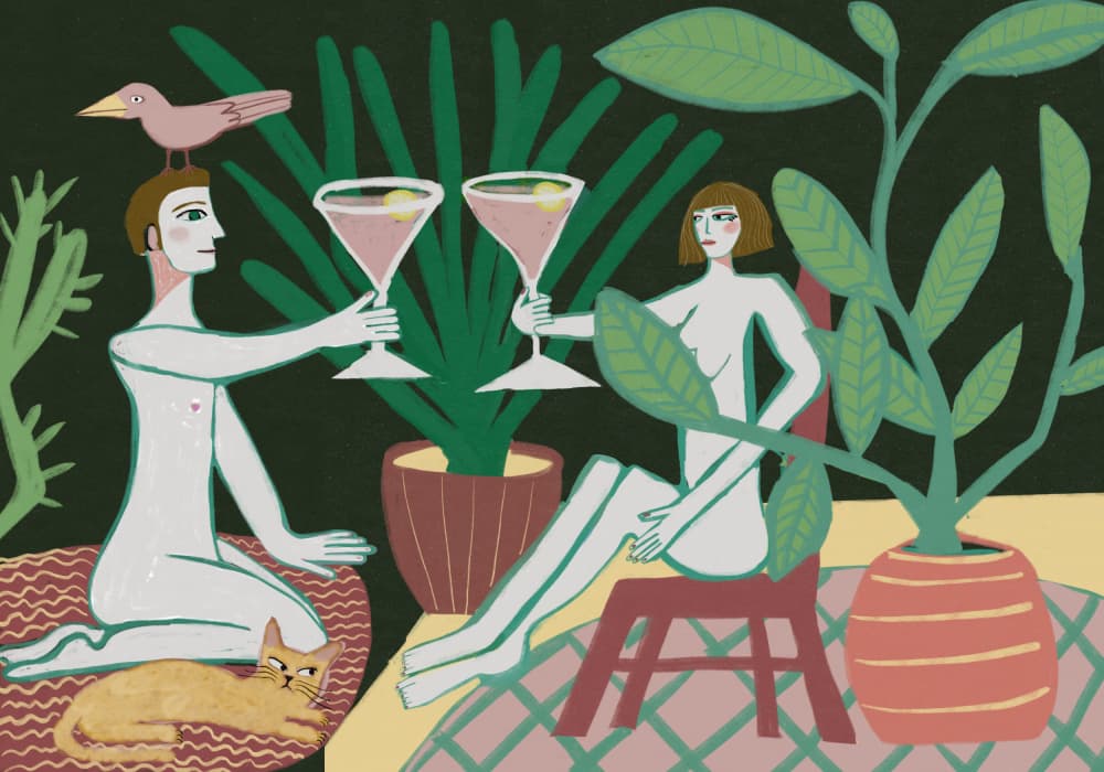 Summer Nude Cocktails by Sharyn Bursic — canvas wall art