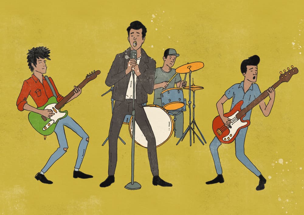 Energetic Band Performance by Nicholas — canvas wall art