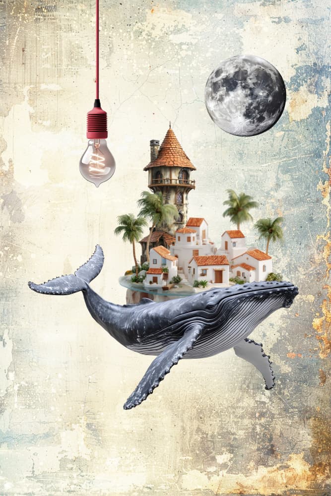 Whale Island Fantasy by Rafal Kulik — canvas wall art