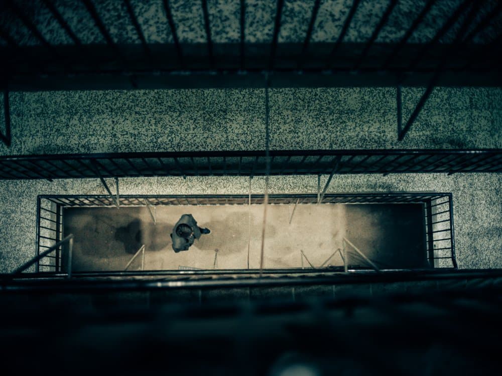 Solitary Man Below by Koki Jovanovic — canvas wall art