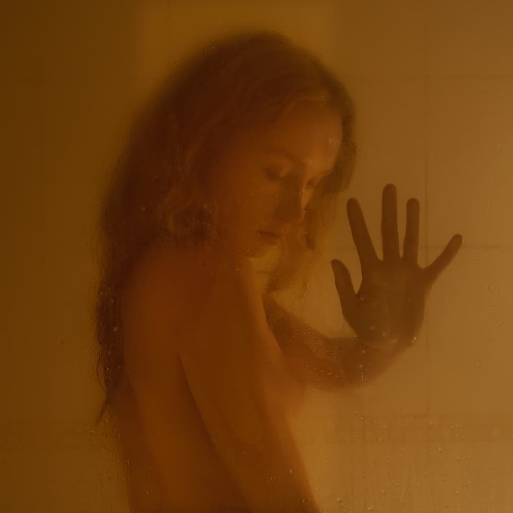 Blurred Nude Shower by michel genève — canvas wall art