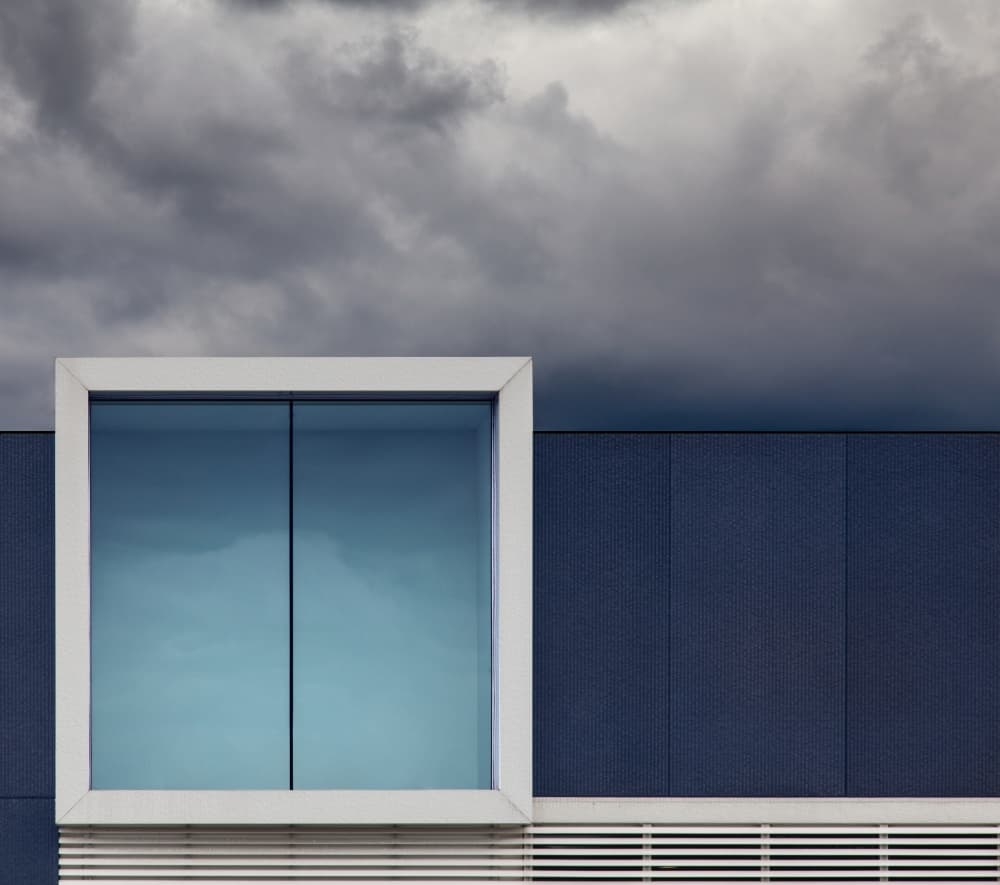 Blue Window Dark Clouds