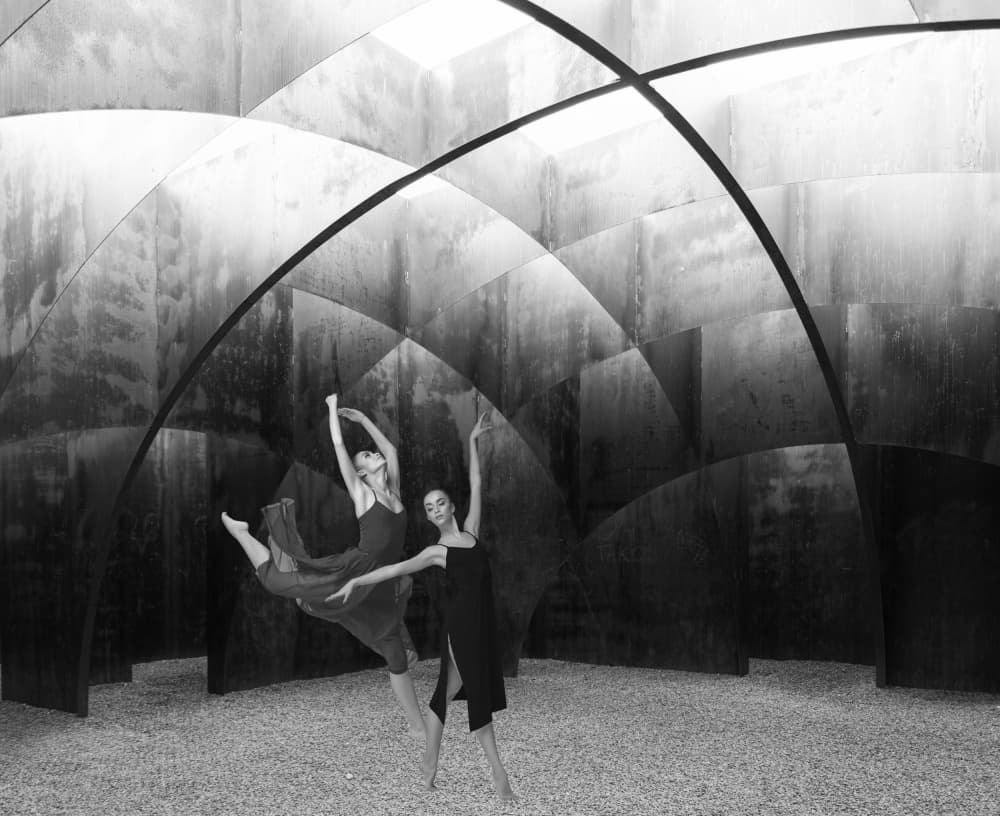 Elegant Dancers In Geometry by monique gilleman — canvas wall art