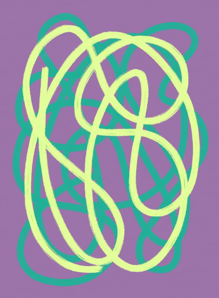 Vibrant Tangled Lines by Studio Memb — canvas wall art