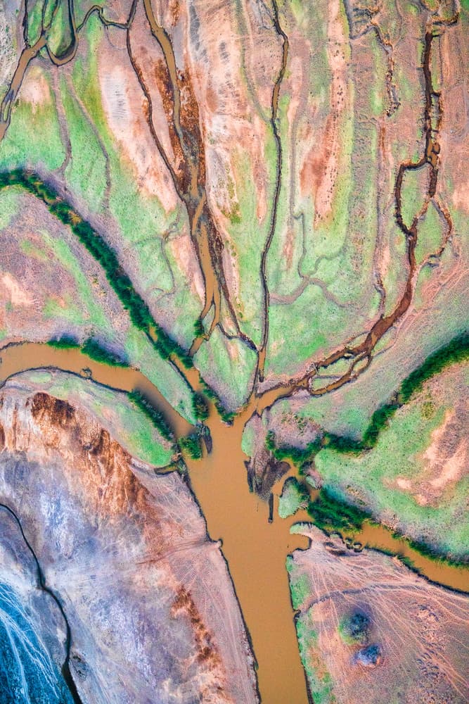 Earth River Patterns by John Fan — canvas wall art