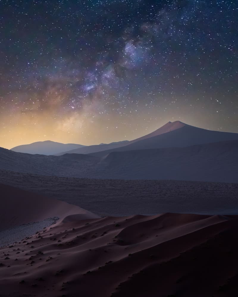 Cosmic Desert Landscape by Dani BS. — canvas wall art