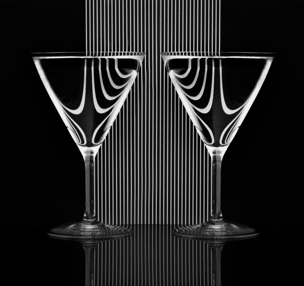 Optical Martini Glasses by Friedhelm Hardekopf — canvas wall art