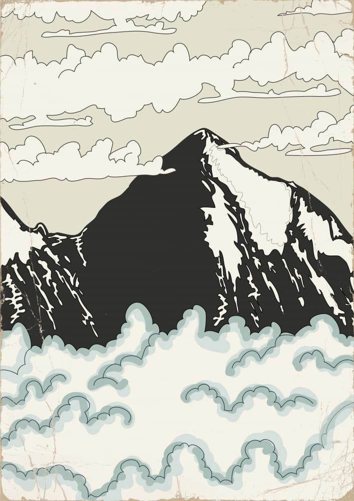 Alpine Peak Above Clouds by Nicholas — canvas wall art
