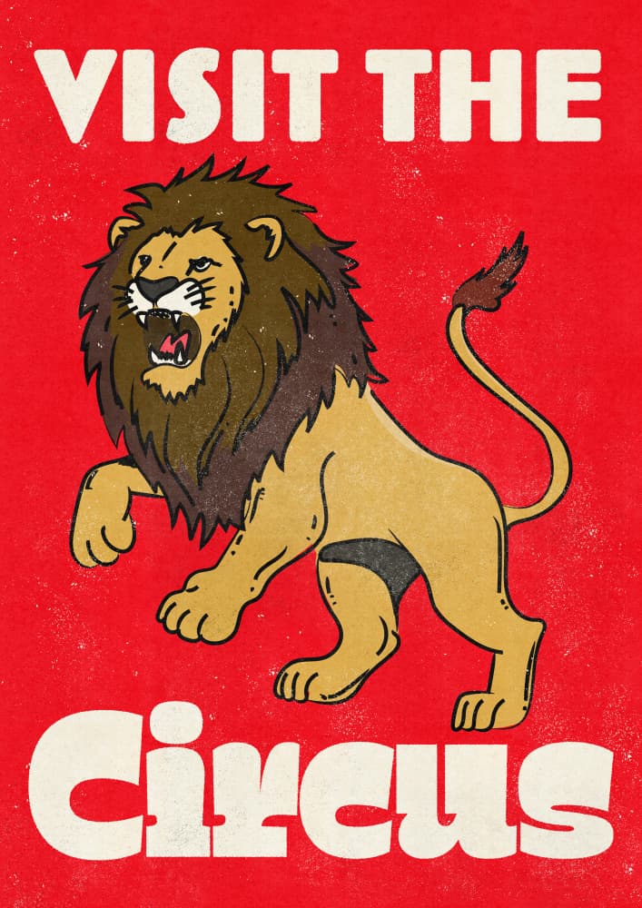 Vintage Circus Lion