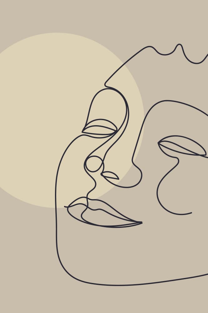Minimalist Serene Face by Anna Rose — canvas wall art