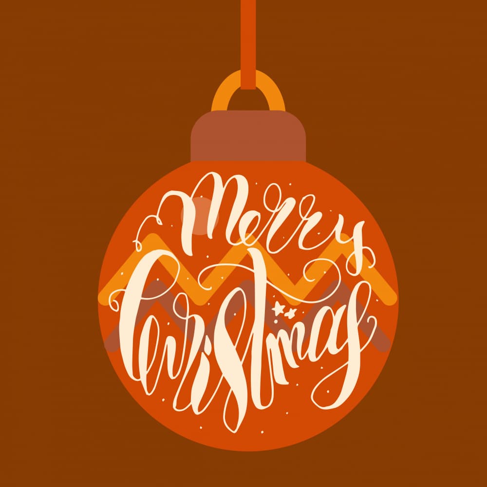 Merry Christmas Ornament by Marika Barsrsind — canvas wall art