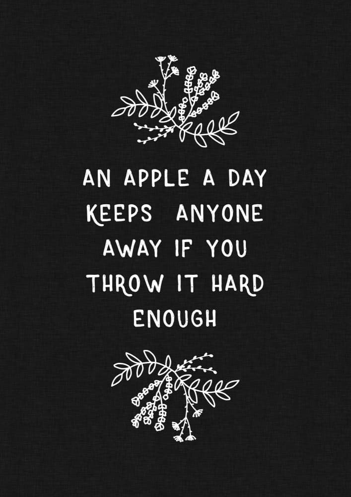 Witty Apple Quote by Orara Studio — canvas wall art