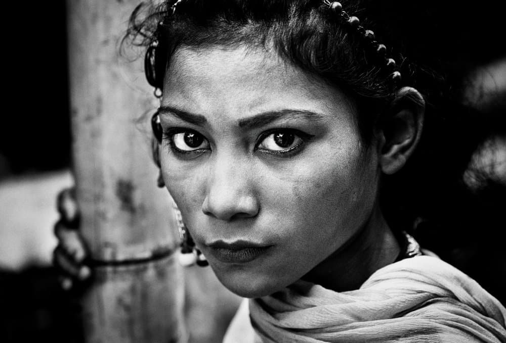 Young Woman's Gaze by Joxe Inazio Kuesta Garmendia — canvas wall art