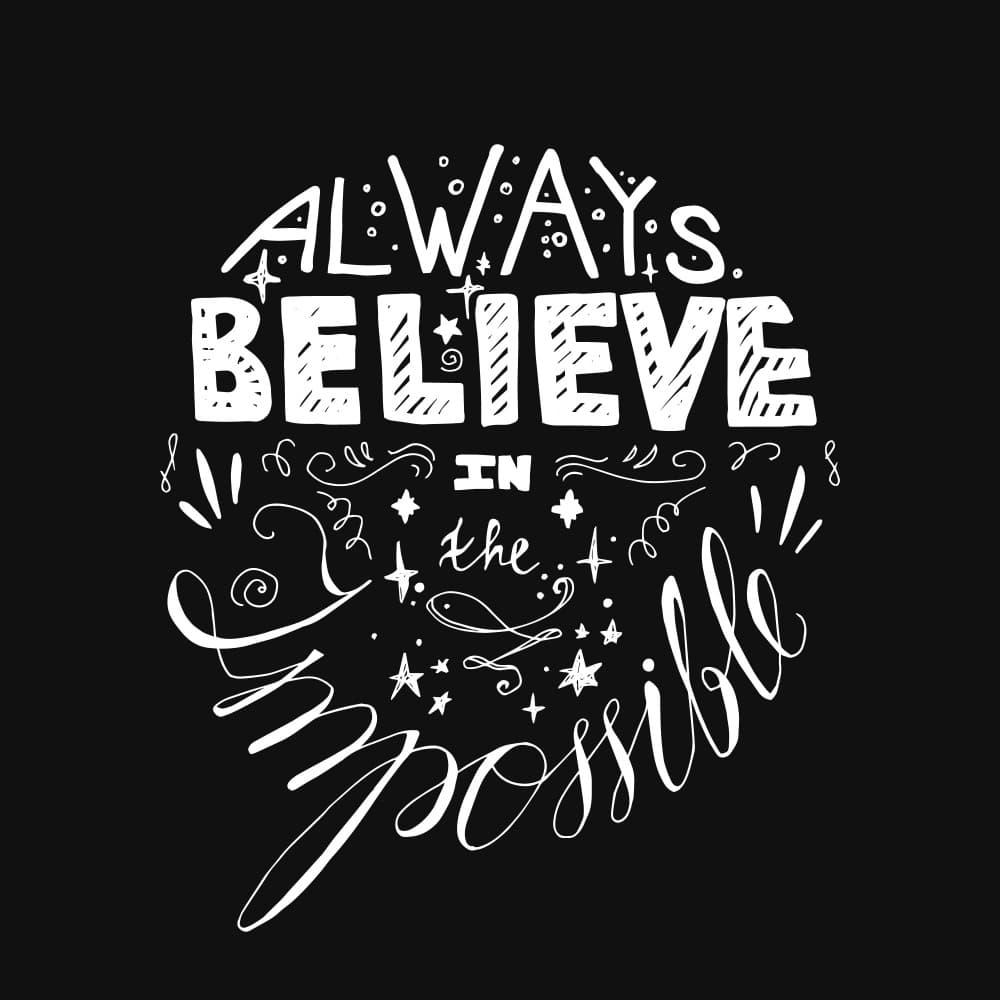 Believe In The Impossible by Marika Barsrsind — canvas wall art
