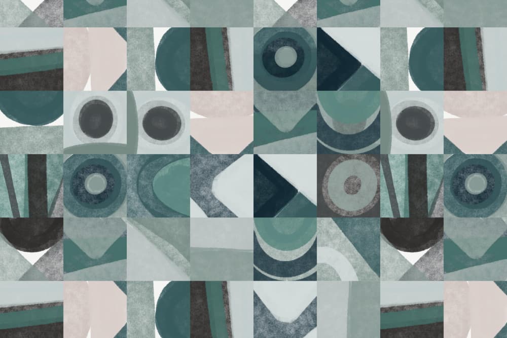 Serene Geometric Abstract Pattern by Little Dean — canvas wall art