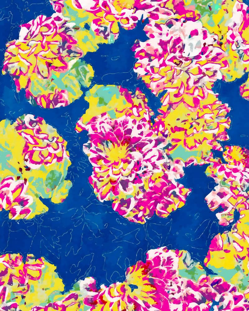 Vibrant Painterly Blooms by Uma Gokhale — canvas wall art
