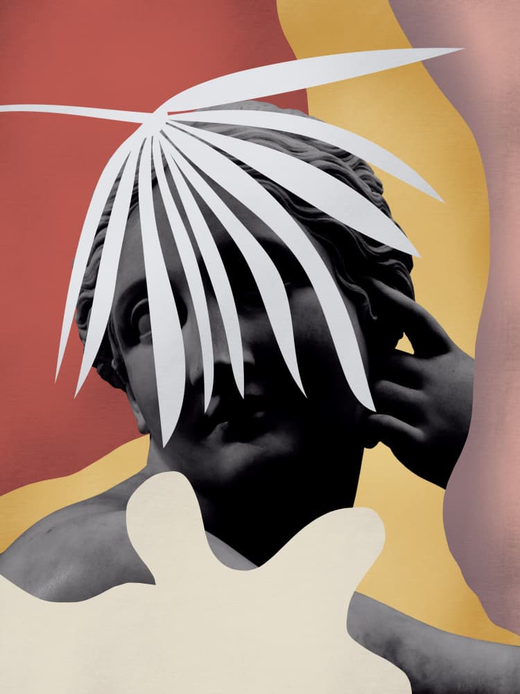 Abstract Palm Goddess by Little Dean — canvas wall art