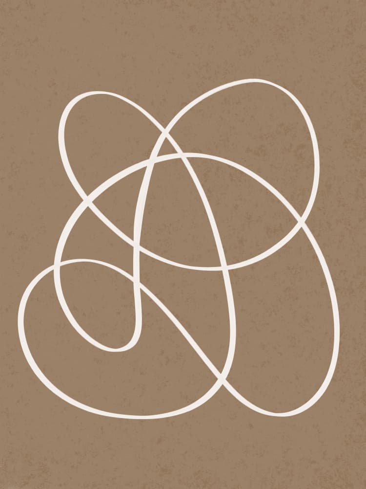 Intertwined Organic Lines by Little Dean — canvas wall art