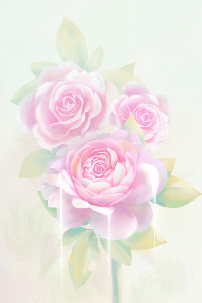 Dreamy Pink Roses by Xuan Thai — canvas wall art