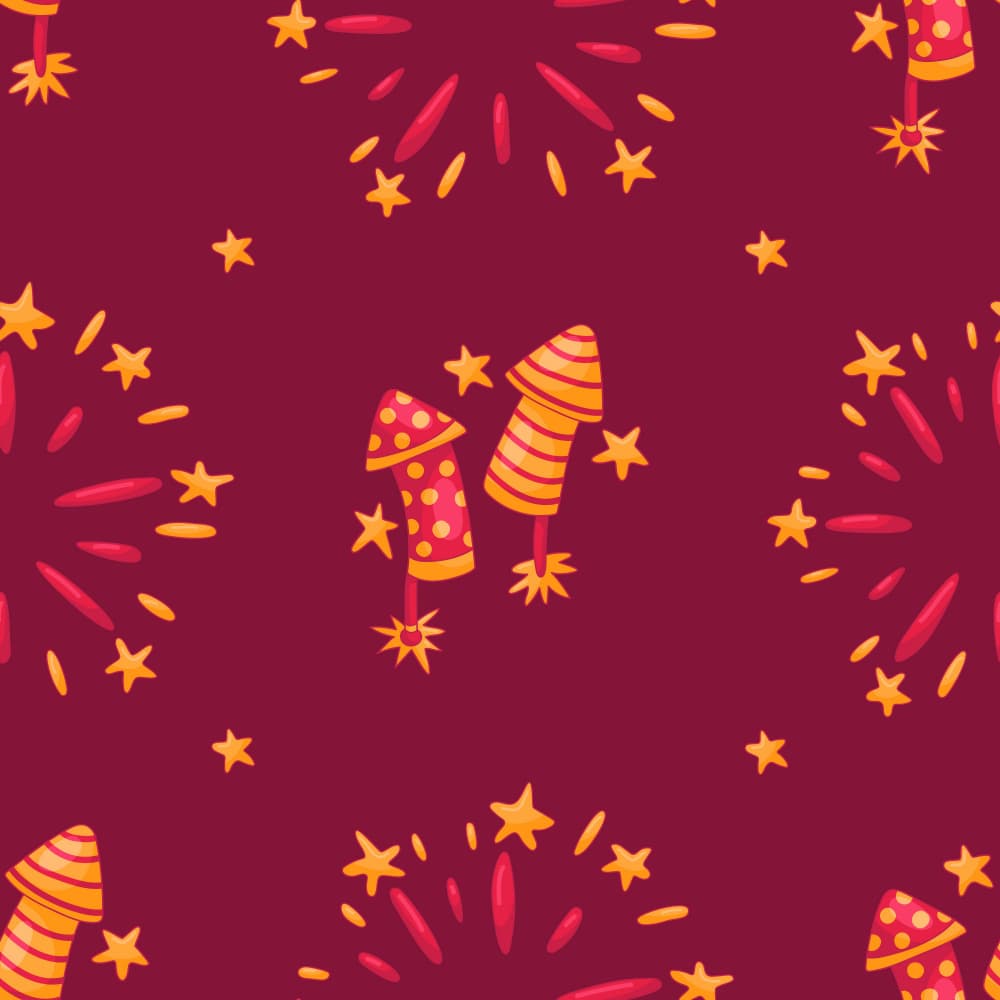 Festive Fireworks Celebration by Marika Barsrsind β canvas wall art