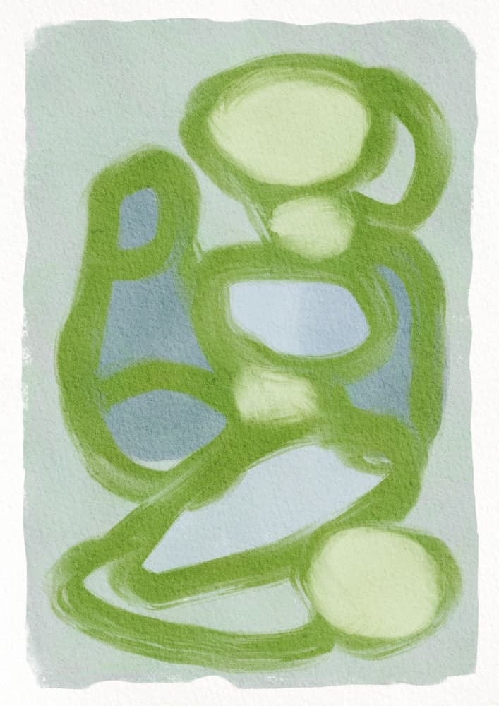 Soft Abstract Figures by Sharyn Bursic — canvas wall art