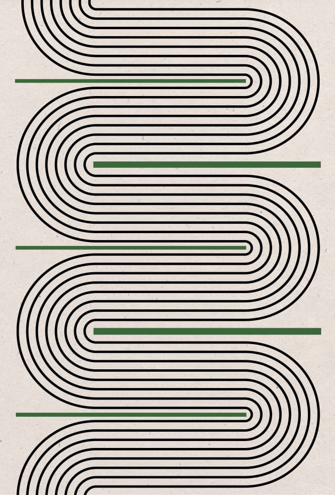 Curved Harmony by THE MIUUS STUDIO — canvas wall art