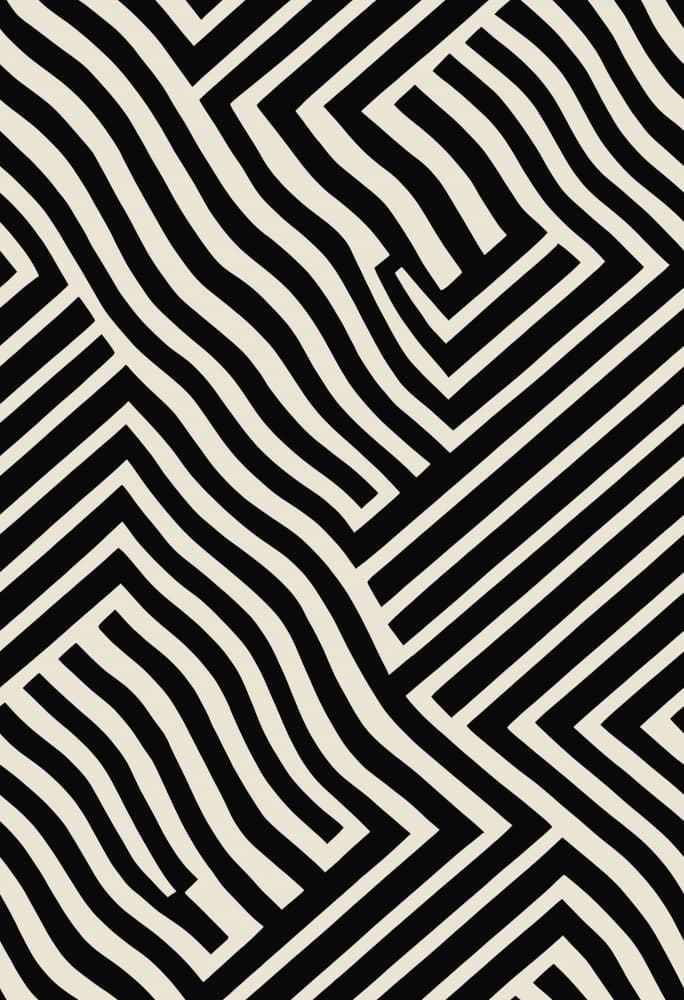 Zebra Maze by Treechild — canvas wall art