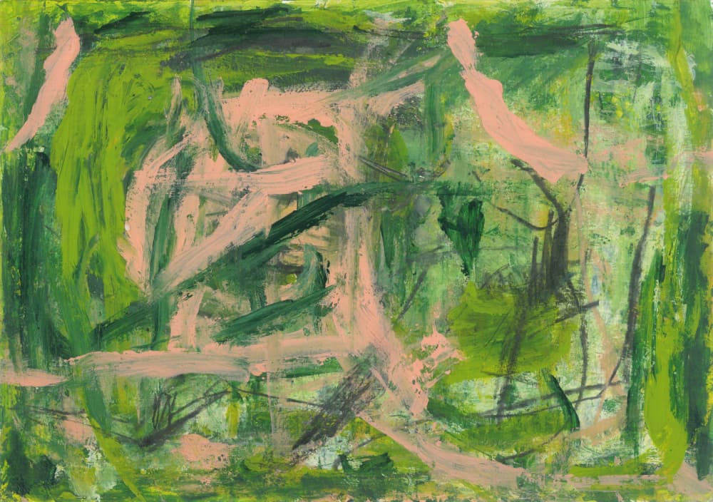 Dynamic Green Brushstrokes by Agnieszka Paluch — canvas wall art