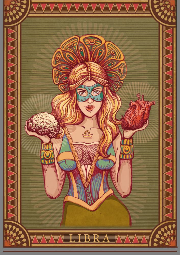 Mystic Libra Balance by Olga Galeeva — canvas wall art