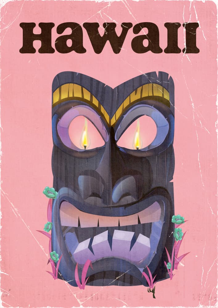 Hawaii Tiki Mask by Nicholas — canvas wall art