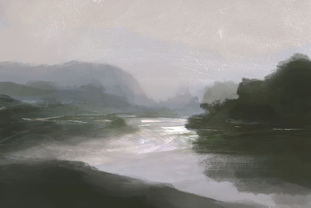Tranquillitas by Dan Hobday — canvas wall art
