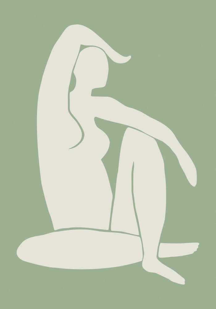 Serene Seated Silhouette by Pictufy Studio II — canvas wall art