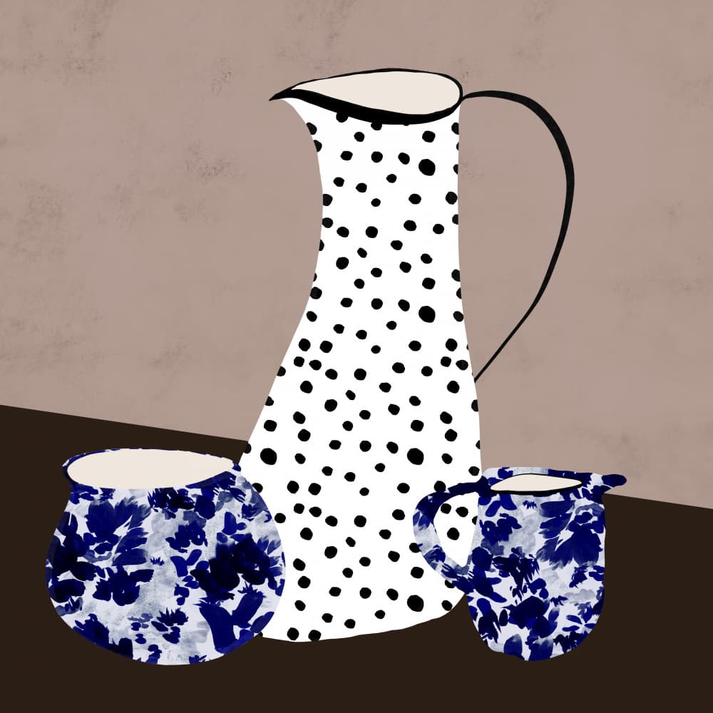 Polka Dot And Floral