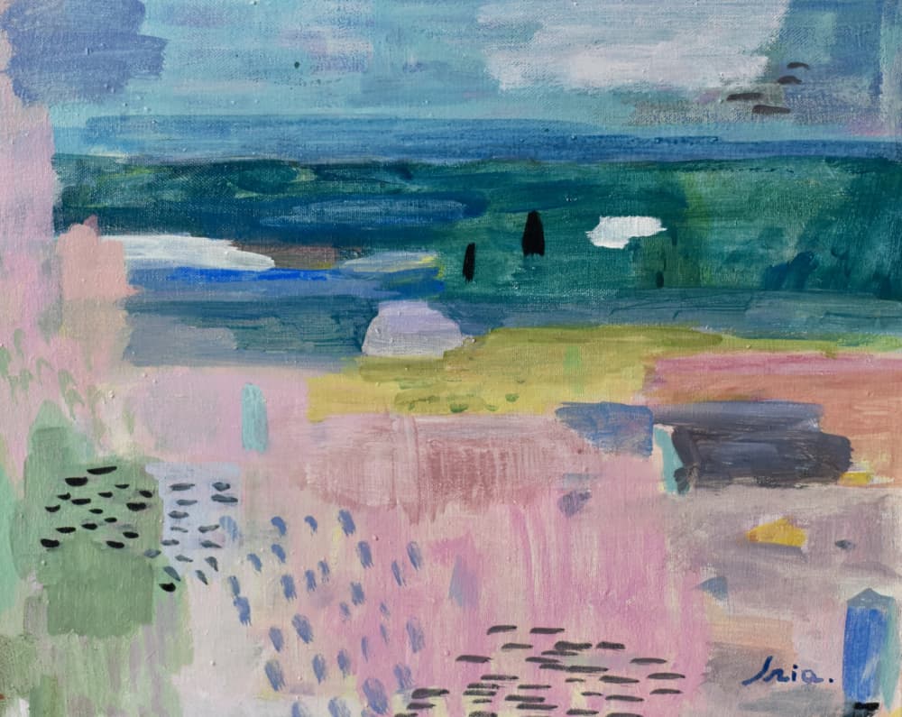 Abstract Coastal Serenity by Iria Fernandez — canvas wall art