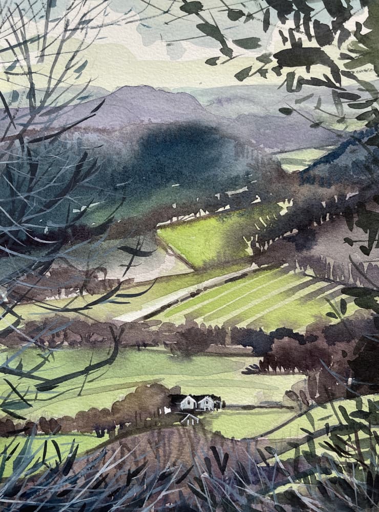 Sunlit Countryside Valley