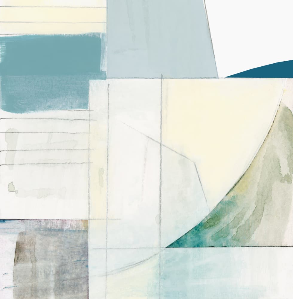 Calming Geometric Layers by cartissi — canvas wall art