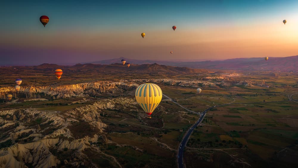 Sunrise Balloon Adventure by Marco Antonio Cobo — canvas wall art
