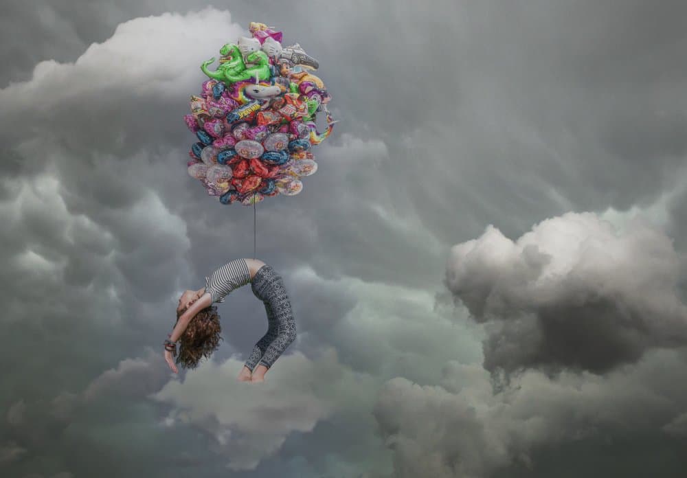 Surreal Balloon Girl by Gabrielle Halperin — canvas wall art