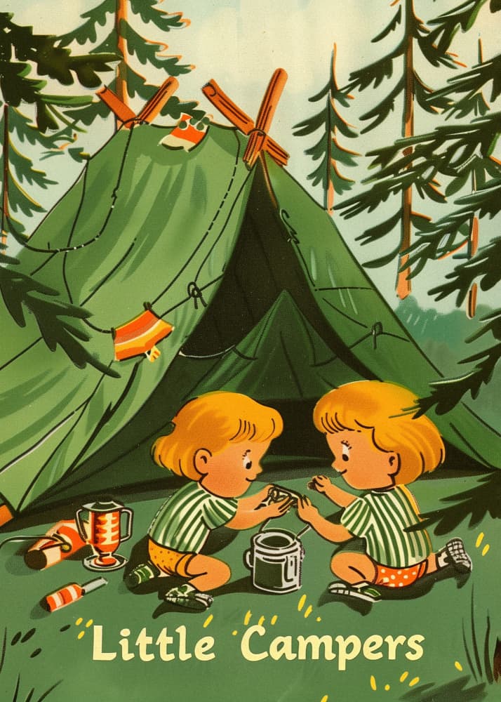 Little Campers Adventure by Pictufy Studio IV — canvas wall art