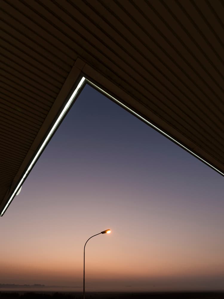 Streetlight Under Twilight Sky by Patrick Odorizzi — canvas wall art